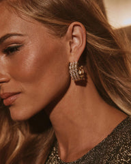 Roseanna Rhinestone Hoop Earrings