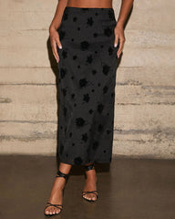 Sabela Floral Burnout Midi Skirt