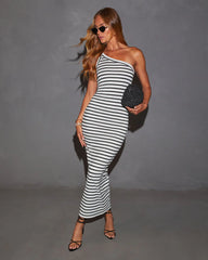 Mckinley Ribbed Knit Striped Maxi Dress