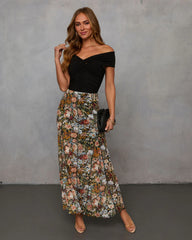 Gracie Mesh Floral Maxi Skirt