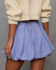 Olivia Pleated Pinstripe Mini Skirt