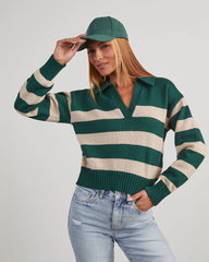 Graham Striped Polo Sweater