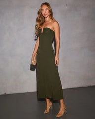 Nemah Strapless Midi Dress