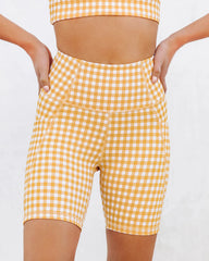 Gingham Gal Biker Shorts
