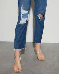 Out West Bandana Detail Slim Straight Jeans