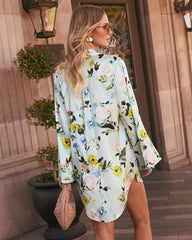 Desert Express Satin Floral Tunic