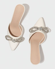 Webster Crystal Embellished Mule Heels