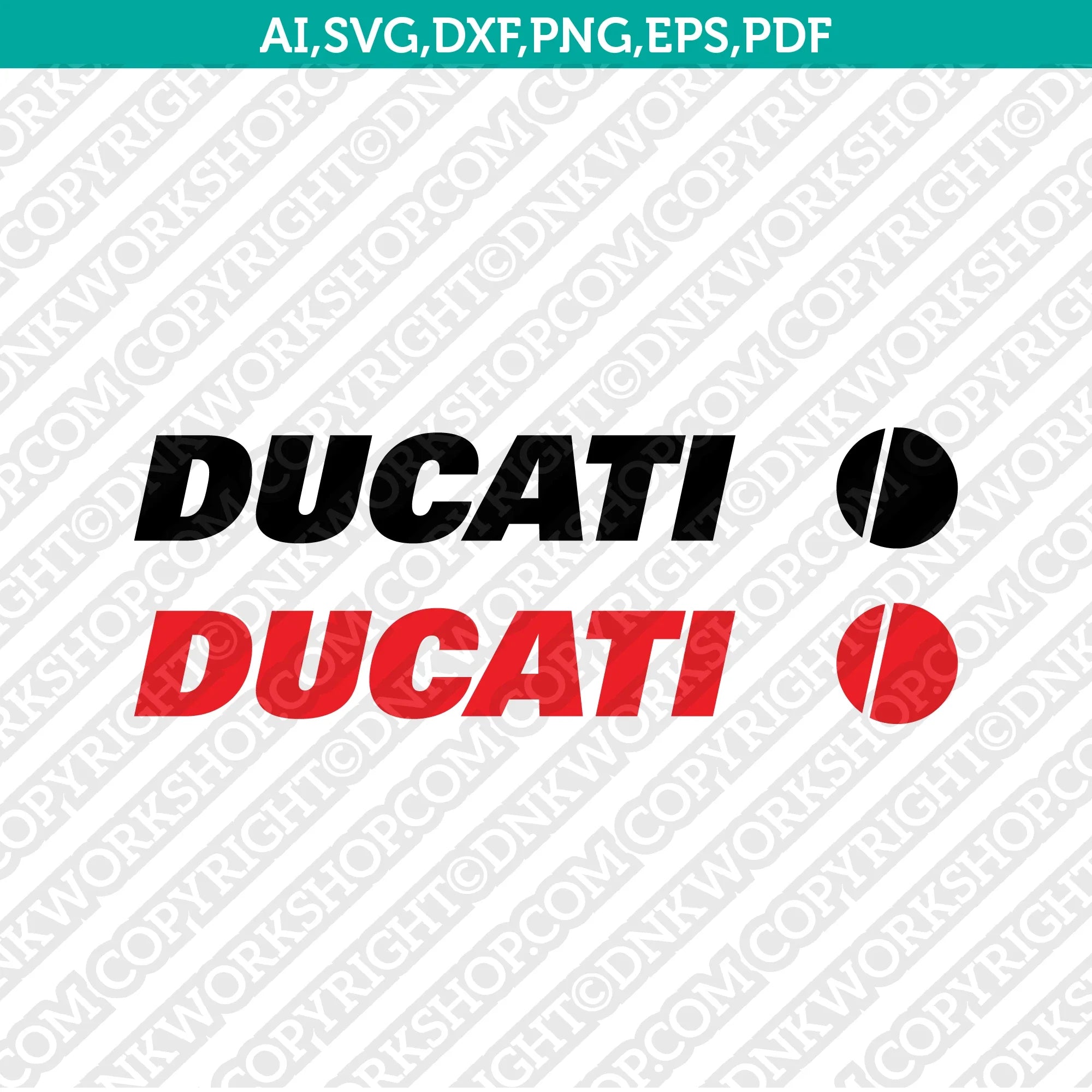 Ducati Logo SVG Silhouette Cameo Cricut Cut File Vector Png Eps Dxf