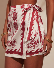 Fiesta del Sol Printed Wrap Skirt