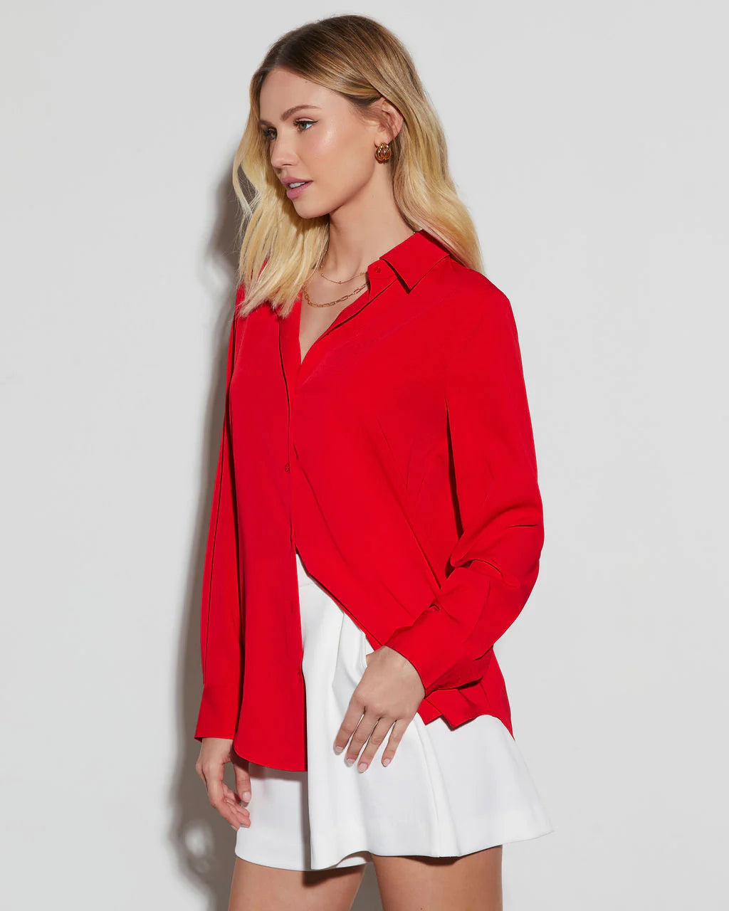 Heidi Collared Button Down Top