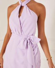 Zephyra Halter Mini Dress