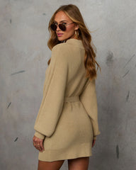 Diane Mockneck Mini Sweater Dress