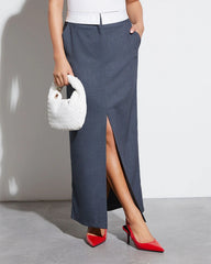 Boss Babe Pocketed Midi Skirt