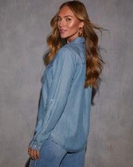 Saligh Pocketed Button Down Top
