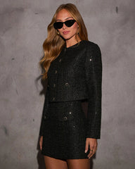 Champagne Moments Metallic Tweed Jacket