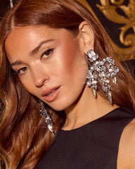 Jolly Gleam Rhinestone Chandelier Earrings