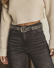 Wild West Studded Leather Belt