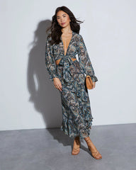 Palisades Paisley Front Tie Top