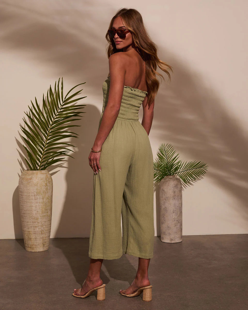 Sloane Strapless Fitted Waist Jumpsuit