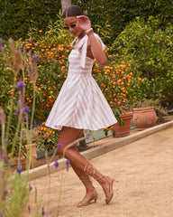 Marigold Striped Mini Dress