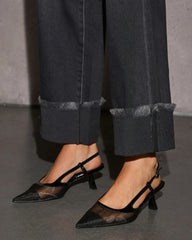 Moira Mesh Slingback Kitten Heel