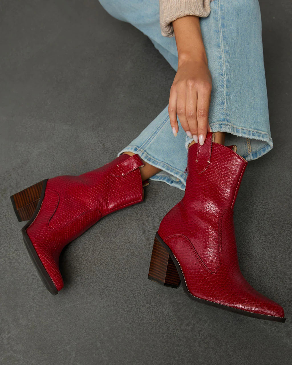 Moonlight Stroll Western Leather Bootie