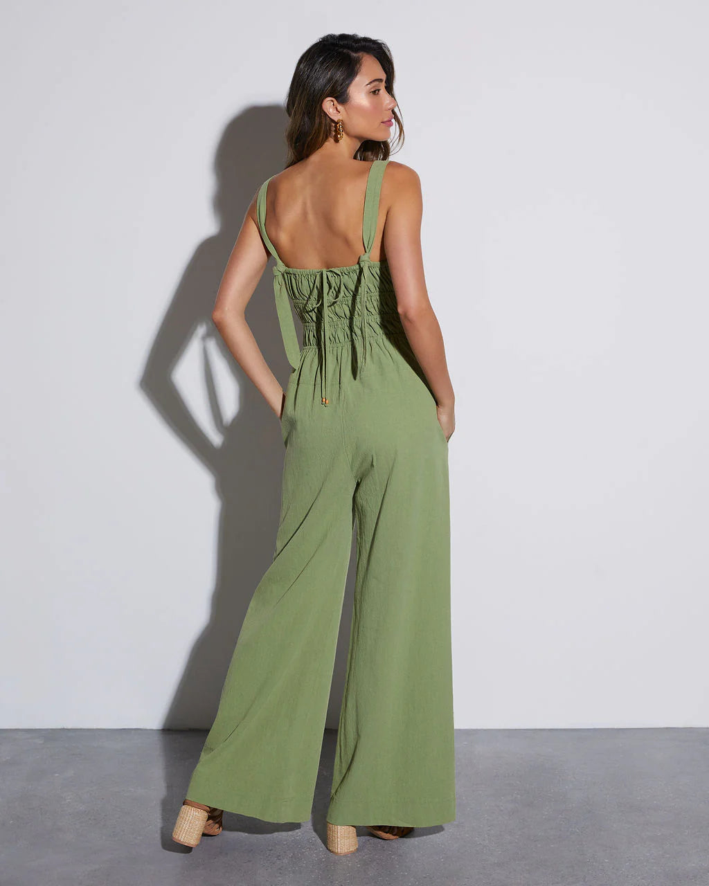 Dolly Ruched Pocketed Jumpsuit