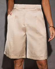 Evening Envy Satin Bermuda Short