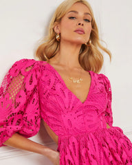 Vivianna Eyelet Maxi Dress