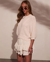 Sunwoven Distressed Crochet Sweater