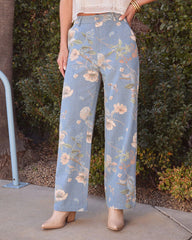 Blooming Fields Floral Print Relaxed Jeans