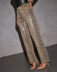Safari Boogey Leopard Sequin Pants