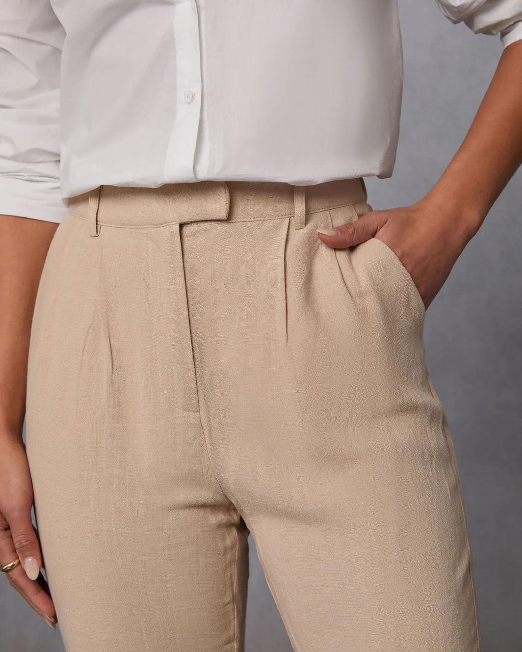 Barbara High Rise Trouser Pants