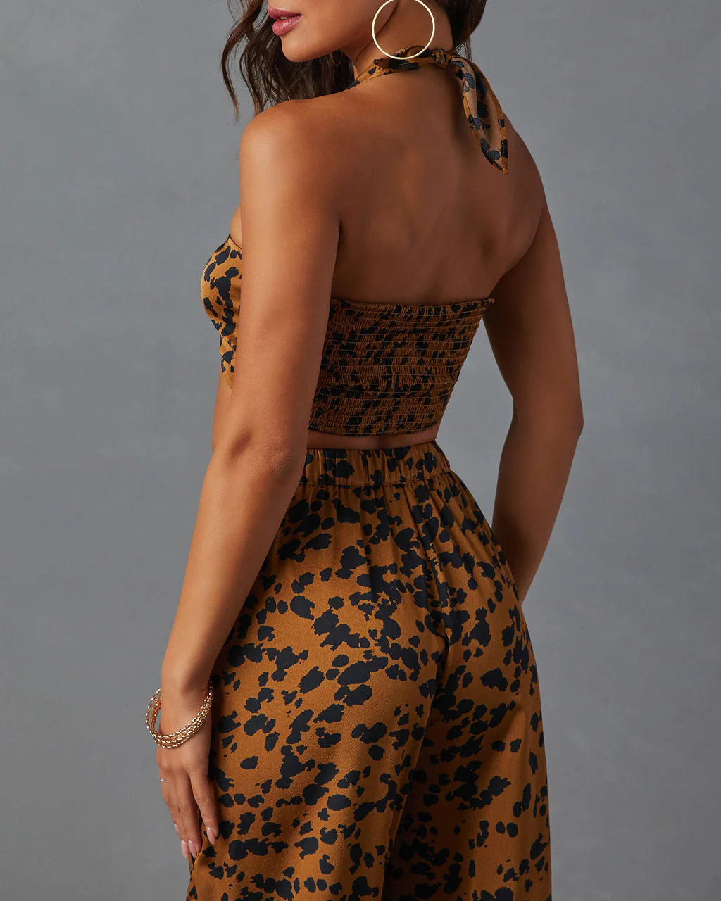 Easy Tiger Animal Print Halter Bra Top
