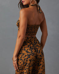 Easy Tiger Animal Print Halter Bra Top