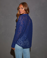 Gwen Floral Lace Button Down Shirt