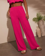 Maldives High Rise Smocked Waist Pants