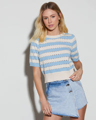 Kimmia Striped Short Sleeve Top