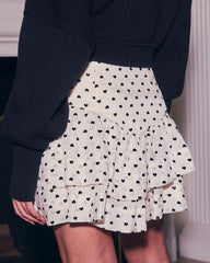 Untamed Love Ruffle Heart Mini Skirt