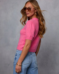 Kayda Cropped Short Sleeve Sweater