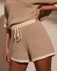 Cloud Nine Drawstring Contrast Trim Shorts