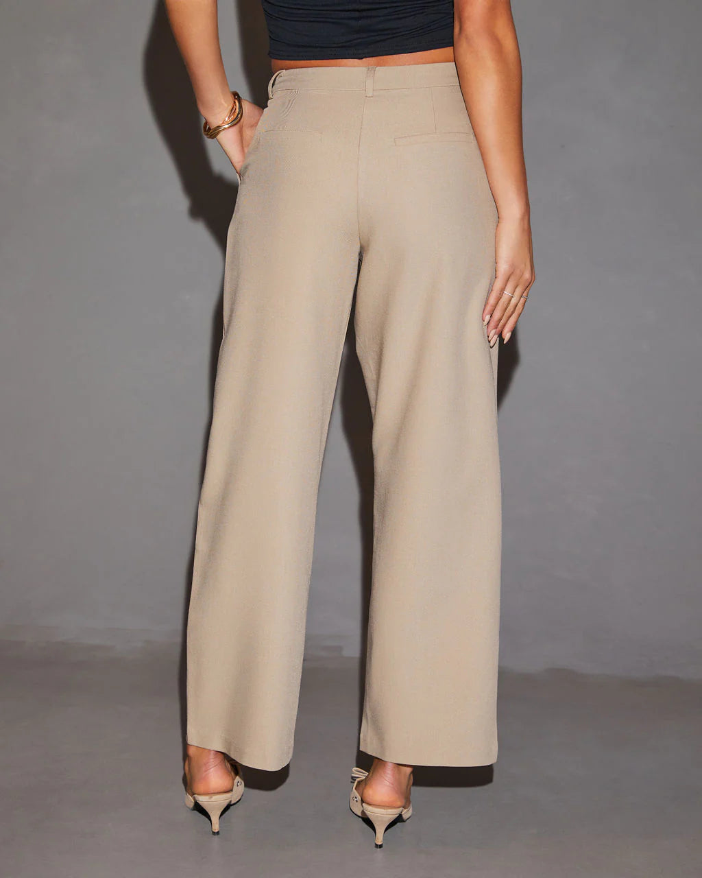 Marisol Criss Cross Straight Leg Trouser