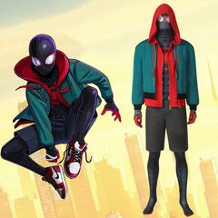 Marvel Spider-Man: Into the Spider-Verse Miles Morales Cosplay Costume for Halloween Carnival