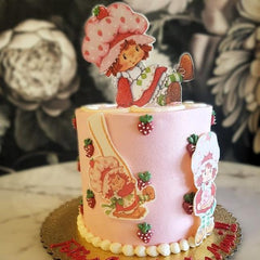 Strawberry Short Cake Cartoon Cake