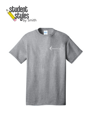 Watsonville Prep Middle School Grey Cotton T-Shirt with Left Chest Logo