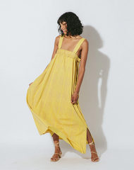 Melani Ankle Dress Camellia Print - Dress