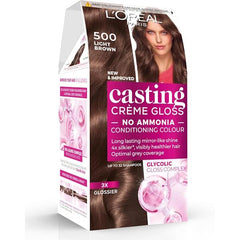 (LT) L'Oreal Casting Creme Gloss Semi-Permanent Hair Colour 500 Light Brown (Case of 3)