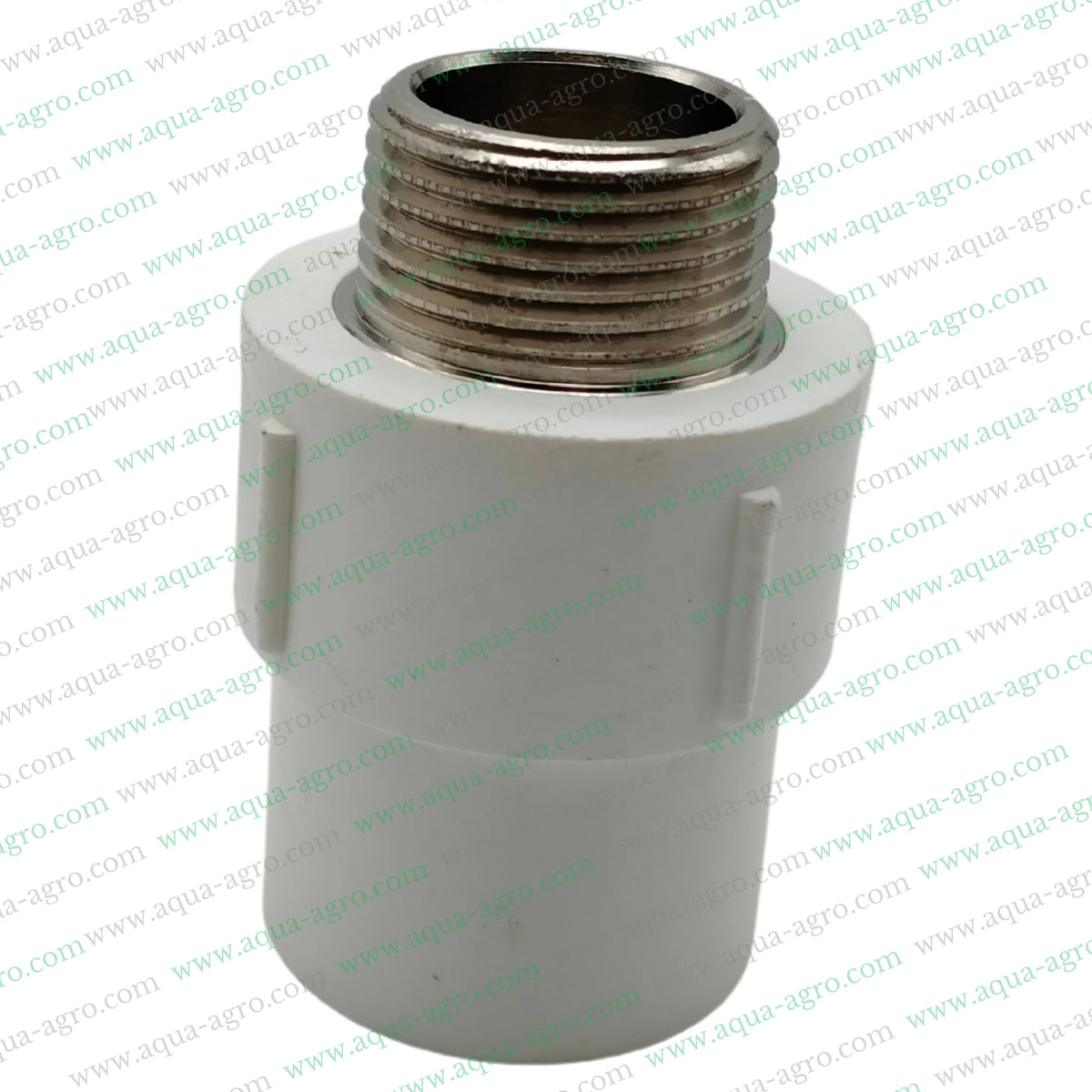 FINOLEX - Upvc - Pipe & Accessories - Fittings - 1 inch (25mm) - Brass - Threaded - MTA - Male Threaded Adaptor - MAPT - SCH-80