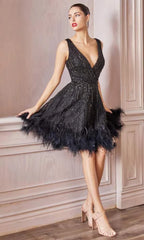 Tight Black Evening Dress-danddclothing-Classic Elegant Gowns,Evening Dresses,Short