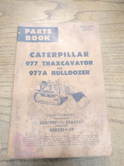 VTG Caterpillar 977 Traxcavator and 977 Bulldozer Heavy Equipment Parts Book